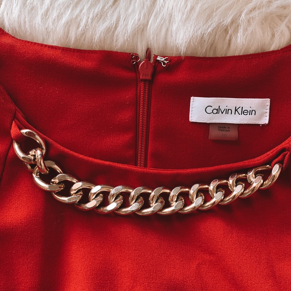 Calvin Klein red dress